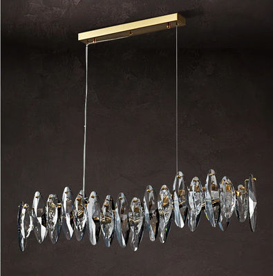 Electroplating Modern Diamond Cut Crystal Chandelier Lights 80*25cm 90*18cm