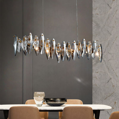 Electroplating Modern Diamond Cut Crystal Chandelier Lights 80*25cm 90*18cm