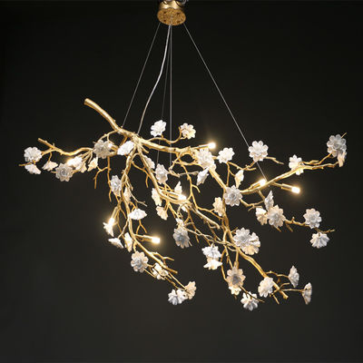 Customized Flower Petal Chandelier 1 - 2 Years Warranty 50000 Hours Lifespan