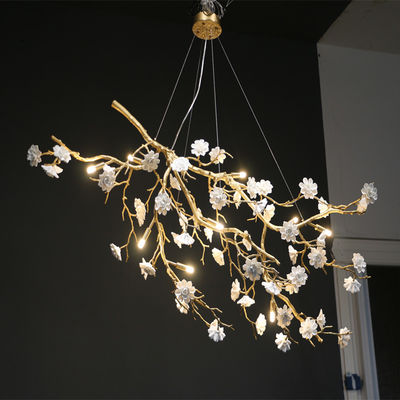 Customized Flower Petal Chandelier 1 - 2 Years Warranty 50000 Hours Lifespan