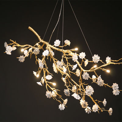 Customized Flower Petal Chandelier 1 - 2 Years Warranty 50000 Hours Lifespan