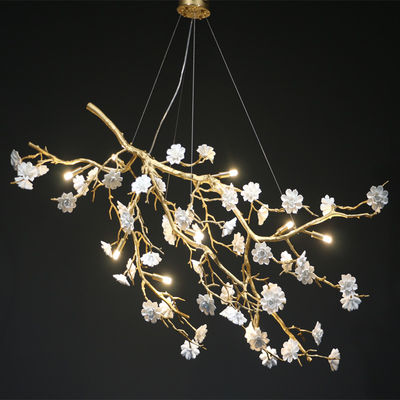 Customized Flower Petal Chandelier 1 - 2 Years Warranty 50000 Hours Lifespan