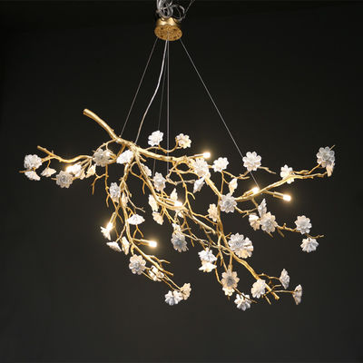 Customized Flower Petal Chandelier 1 - 2 Years Warranty 50000 Hours Lifespan