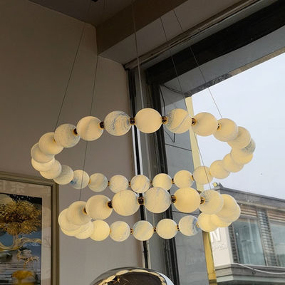 Customized Living Room Chandelier Restaurant Hotel Lobby Pearl Necklace Chandelier