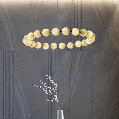 Customized Living Room Chandelier Restaurant Hotel Lobby Pearl Necklace Chandelier