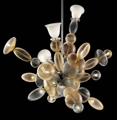 Custom Creative Glass Chandeliers Clear Or Colourful LED Lamp Source