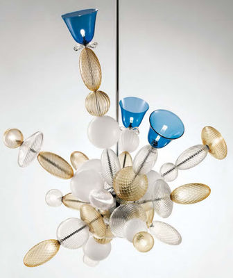 Custom Creative Glass Chandeliers Clear Or Colourful LED Lamp Source