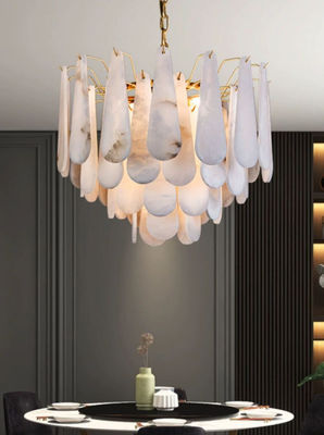 Modern Minimalist Alabaster Chandelier Living Room Chandeliers Light Luxury Villa Dining Room Bedroom Decorative Pendant Lamp