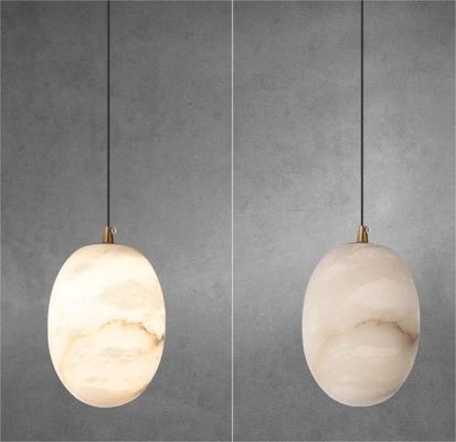 Modern Design Indoor Hanging Decoration Dining Room Villa Living Room Kitchen Island Brass Restaurant Alabaster Chandelie