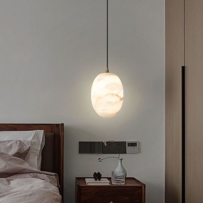 Modern Design Indoor Hanging Decoration Dining Room Villa Living Room Kitchen Island Brass Restaurant Alabaster Chandelie