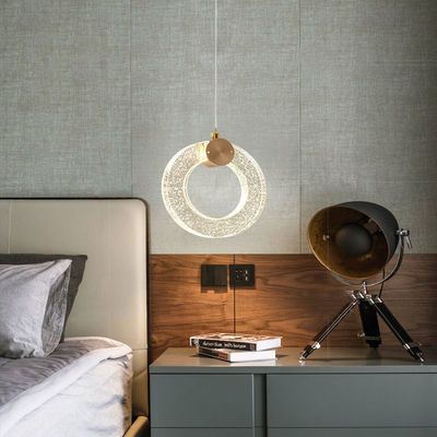 Minimalist Light Luxury Master Bedroom Bedside Chandelier Net Red Background Wall Crystal Lamp Long Line Bar Small Chandelier Modern Simple