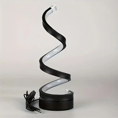 Modern Simple Spiral LED Desk Lamp S Shape Dimmable Touch Control Reading Lamp Bedside Lamp Room Office