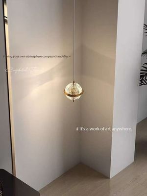 Compass Entrance Hall Small Pendant Lamp Creative Personality Art Atmosphere High-end Decoration Headboard Hanging Line Lamp