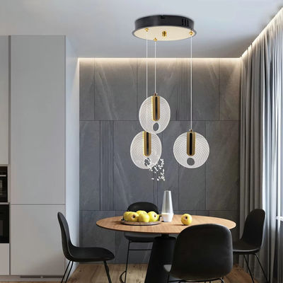 Circular Acrylic Modern LED Chandelier Creative Interior Home Attic Bedroom Bedside Study Staircase Interior Decoration