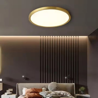 Modern Gold Body White Acrylic Shade Ceiling Lamp Living Room Round 24W 36W 54W LED Metal Ceiling Light