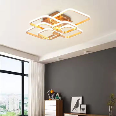 Remote Control Modern American Style Six Head Rectangular LED Study Acrylic Ceiling Light 2-