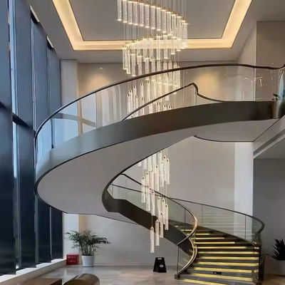 3200-6500K Color Temperature Golden Acrylic Hanging Pendant Light For Hotel Staircase