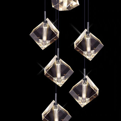 Crystal Chandelier Living Room Lamp Duplex Stair Lamp For Modern Atmosphere