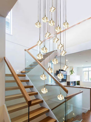 Crystal Chandelier Living Room Lamp Duplex Stair Lamp For Modern Atmosphere