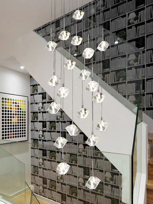 Crystal Chandelier Living Room Lamp Duplex Stair Lamp For Modern Atmosphere