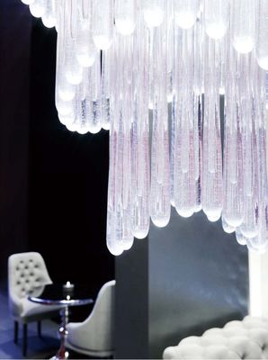 Banquet Hall Chandelier Hotel Lobby Sales Department Sand Table Crystal Lamp Water Drop Chandelier Model Room Exhibition Hall Personality Non-standard