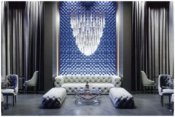 Banquet Hall Chandelier Hotel Lobby Sales Department Sand Table Crystal Lamp Water Drop Chandelier Model Room Exhibition Hall Personality Non-standard