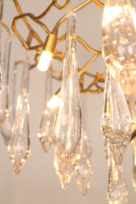 New Luxury Crystal Chandelier with Copper Branch Lighting 2025 Living Room Dining Room Bedroom Study Lamps