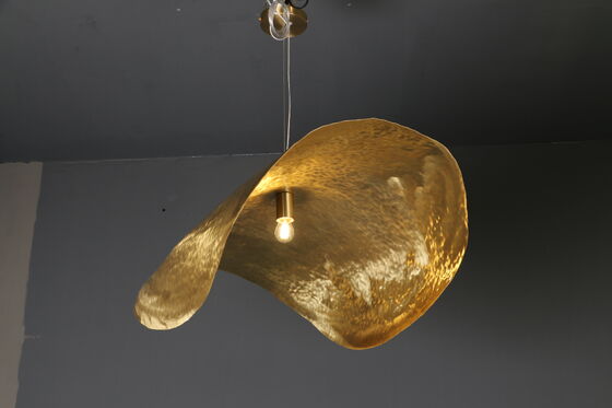 Modern Industrial Dining Room Pendant Lamp Designer Stair Creativity Leaf Shape Decor Restaurant Hanging Brass Light