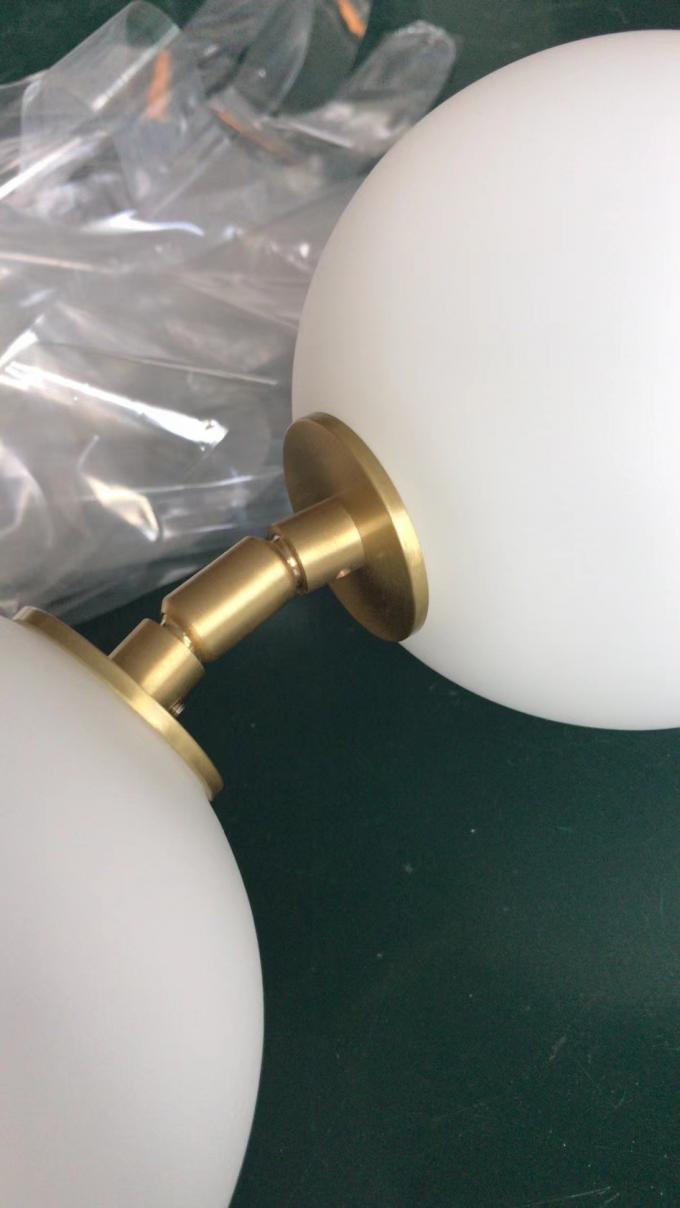 Moderne gouden kroonluchter Huisdecoratie Slaapkamer Woonkamer LED Ring Glas Parel Hanglamp 4