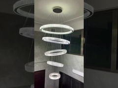Moderne op maat gemaakte hangerlamp Led Crystal Ring kandelaar
