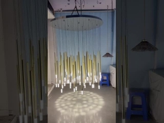 Trappen draaiende kroonluchter Conic zwart LED Loft Appartement Tube kroonluchter Lange kroonluchter