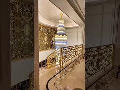 Moderne Kristallen Kroonluchter 6 M Parelketting Kroonluchter Luxe Voor Woonkamer