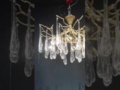 Bekijk H65 Koperen Body Art Glazen Esdoornblad Hanglampen Moderne ISO9001 Demo