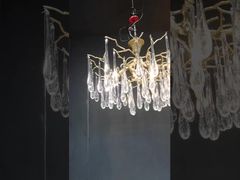 Creatieve glazen bloemenkroonluchter Roestvrij Moderne bloemenkroonluchter