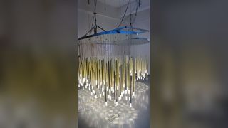 Bekijk de op maat gemaakte oceaanthema vislamp plafondkroonluchter kunstgalerijen aula demo