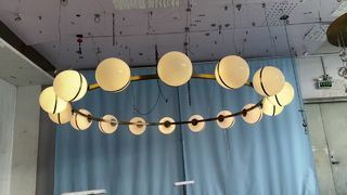 Moderne gouden kroonluchter Huisdecoratie Slaapkamer Woonkamer LED Ring Glas Parel Hanglamp