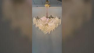 Bekijk: Aangepaste bamboe nest kristallen kroonluchter gouden afwerking Resort Hotel Villa luxe biofiele hanger