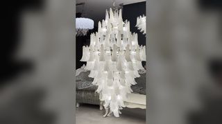 Aangepaste Cascade Rain-kristallen kroonluchter Gouden staven Hotelgalerij Villa Club Luxe lineair