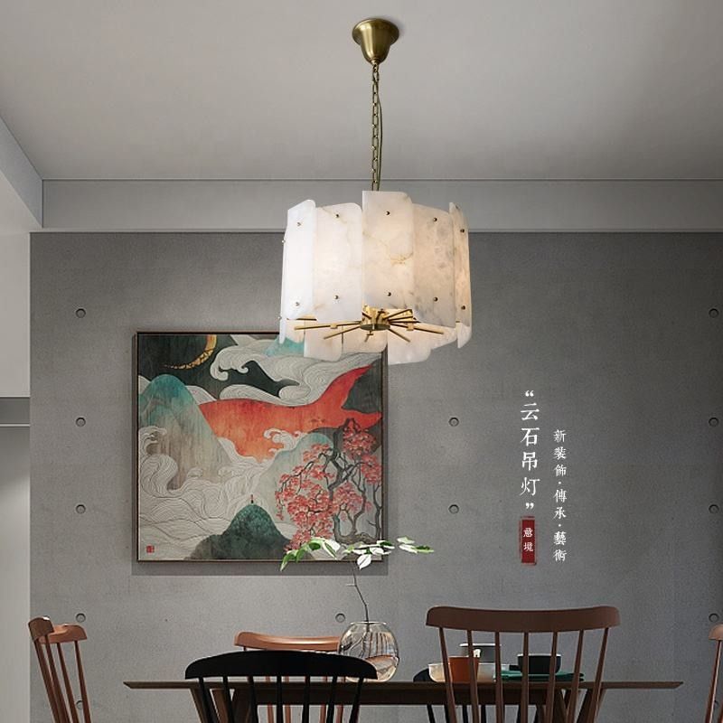 ODM High End Pendant Lights White Marble Modern Pendant Light 3000K 4000K
