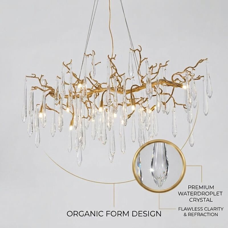 Custom Empire Crystal Chandelier Gold Brass Tiered Grand Hotel Ballroom Villa Palace Luxury Pendant Light