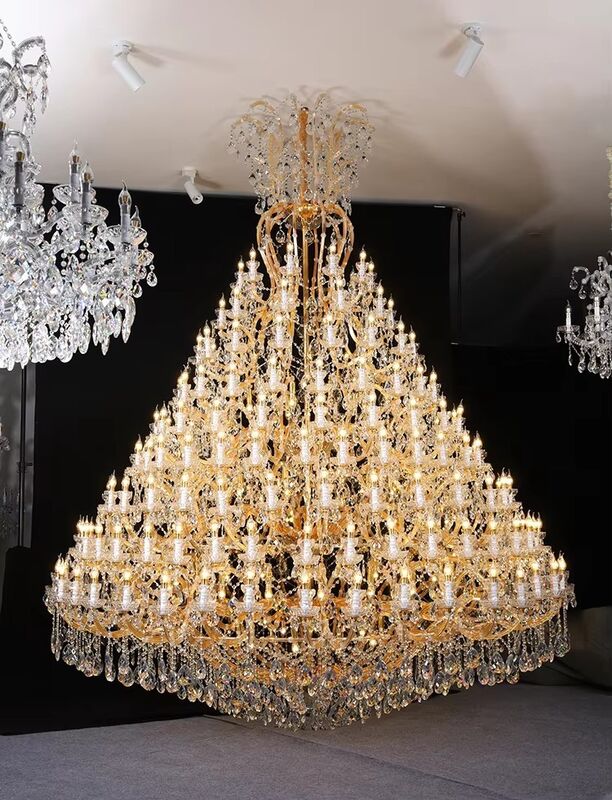 Glazed Maple Leaf Glass Chandelier Non-standard Custom Pendant Light For Villa Restaurant Cafe Decor
