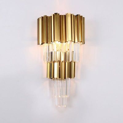 Het E14*3e14*2 Goud eindigt en Crystal Wall Lamp Sconces 6500K 4000K binnen voor Huis