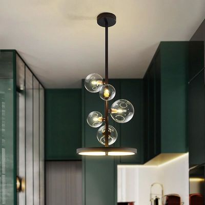 Moderne Noordse Hangende Geleide de Tegenhangerlampen Dia28/48cm van het Lampglas met Lange Pool