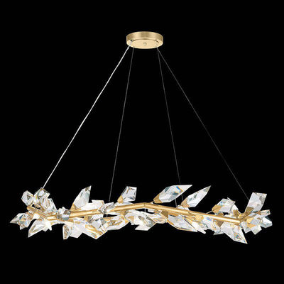 De hoge Daling Crystal Chandelier Ceiling Light Dimmable van het Helderheids Gouden Water