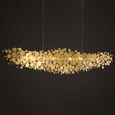 Postmodern Creatieve Kroonluchterlicht voor Slaapkamer 6000K 5000K Gouden Chrome eindigt