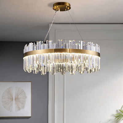 Tricolor om de Plaat van het het Metaalplafond van Crystal Ceiling Light Fixture With van de Vormkroonluchter