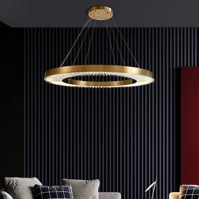 Geborsteld van de Hoofd messingsdimmable Drie Ring Modern Ring Chandelier 110V aan 240V