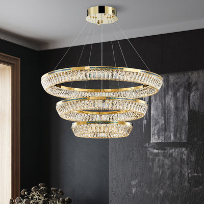 3000K tot 6500K Drie Ring Crystal Commerciële kandelaar LED Bron K9 Crystal