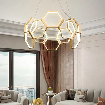 Hexagon LED Acryl commerciële kandelaar Moderne decoratieve lampen Originaliteit Sterk draagvermogen