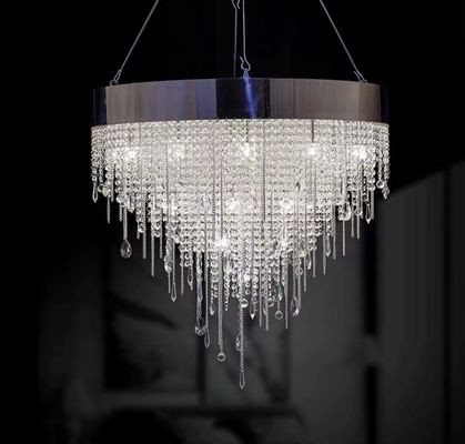 Transparante, heldere, op maat gemaakte hanglampen Kristallen regendruppelkandelaars AC110V